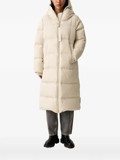 Marc O'polo Quilted Hooded Oversized Coat In Neutral