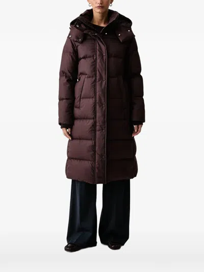 Marc O'polo Quilted Hooded Oversized Coat In Animal Print