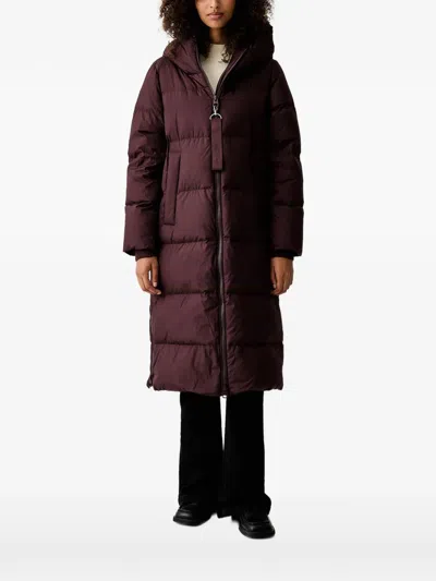 Marc O'polo Quilted Hooded Oversized Jacket In Purple