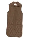 Marc O'polo Quilted Sleeveless Coat In Brown