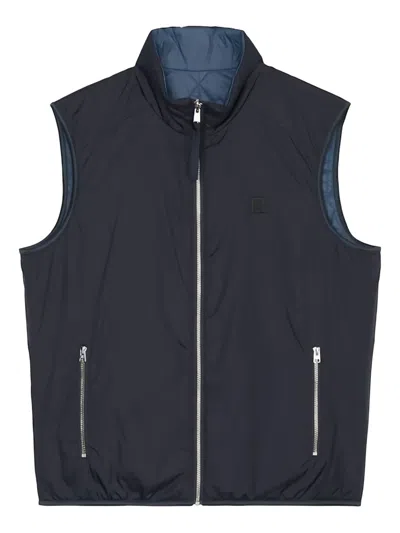 Marc O'polo Quilted Sleeveless Gilet In Blue