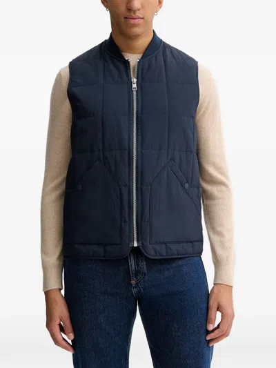 Marc O'polo Quilted Water-repellent Jacket In Blue