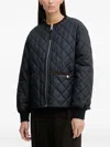 Marc O'polo Quilted Zip Jacket In Blue