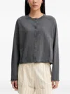 RAGLAN-SLEEVE BUTTON-UP CARDIGAN