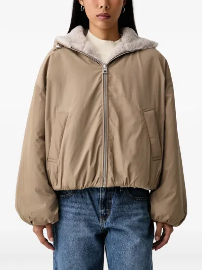 Marc O'polo Reversible Hooded Jacket In Neutral
