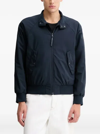 Marc O'polo Rib Trim Collar Jacket In Blue