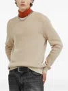 Marc O'polo Ribbed Crew-neck Sweater In Neutral