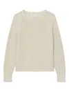 Marc O'polo Ribbed Crew-neck Sweater In Neutral
