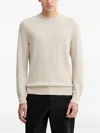 Marc O'polo Ribbed Crew Neck Sweater In Neutral