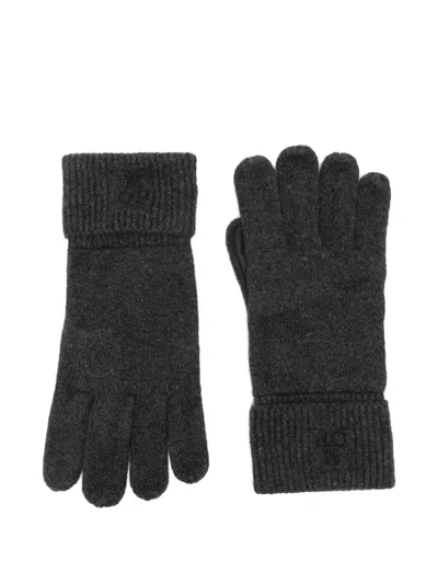 Marc O'polo Ribbed Gloves In Gray