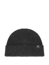 Marc O'polo Ribbed Knit Beanie In Black