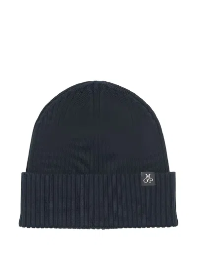 Marc O'polo Ribbed-knit Beanie In Blue