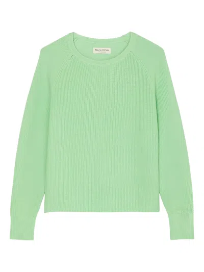 Marc O'polo Ribbed-knit Jumper In Green