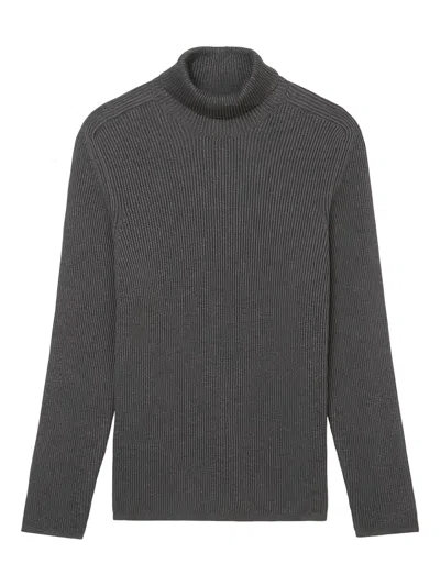 Marc O'polo Ribbed-knit Turtleneck Sweater In Gray