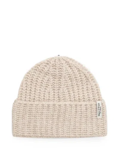 Marc O'polo Ribbed Knitted Beanie In Pink