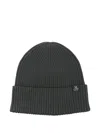 Marc O'polo Ribbed Logo Cap In Gray
