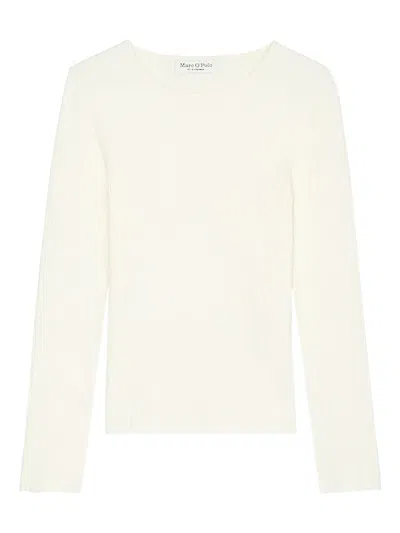 Marc O'polo Ribbed Long-sleeve Top In Neutral
