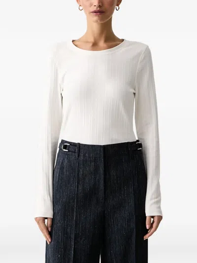 Marc O'polo Ribbed Long-sleeve T-shirt In Animal Print