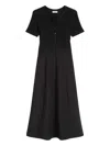 Marc O'polo Ribbed Midi Dress In Black