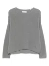 Marc O'polo Ribbed Pullover In Gray