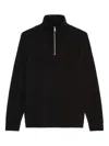 Marc O'polo Ribbed Quarter-zip Sweater In Black