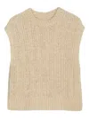 Marc O'polo Ribbed Sleeveless Sweater In Neutral