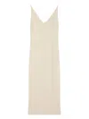 Marc O'polo Ribbed Slip Midi Dress In Gold