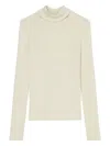 Marc O'polo Ribbed Turtleneck Top In White