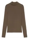 Marc O'polo Ribbed Turtleneck Top In Green