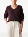RIBBED V-NECK SWEATER