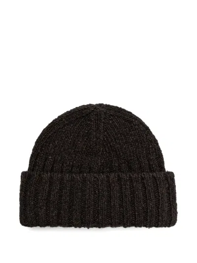 Marc O'polo Ribbed-knit Beanie In Brown