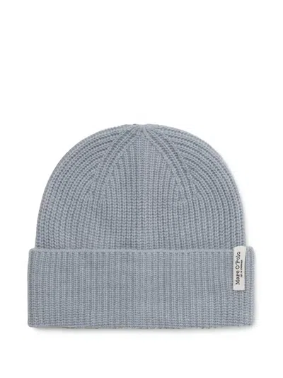 Marc O'polo Ribbed-knit Beanie Hat In Blue