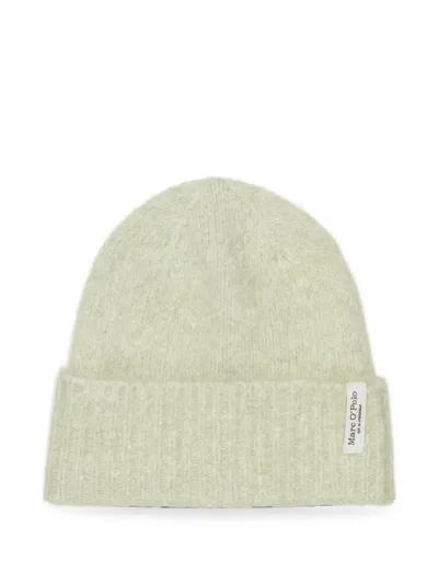 Marc O'polo Ribbed-knit Beanie Hat In Green