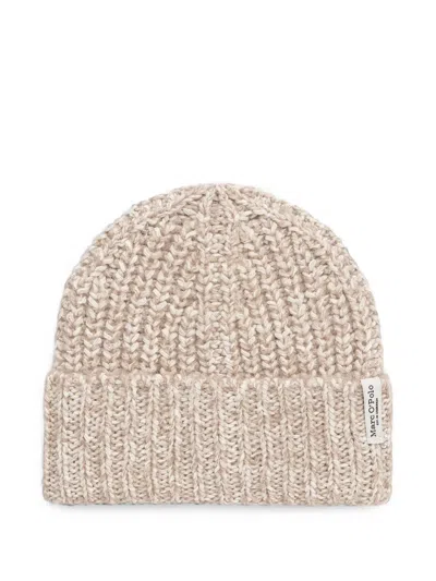Marc O'polo Ribbed-knit Beanie Hat In Neutrals