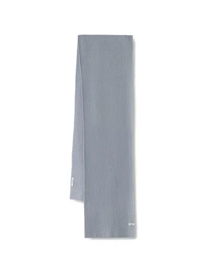 Marc O'polo Ribbed-knit Scarf In Blue