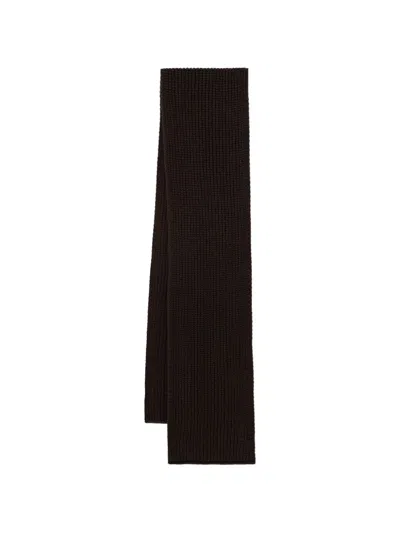 Marc O'polo Ribbed-knit Scarf In Brown