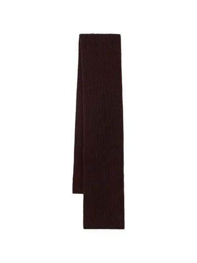 Marc O'polo Ribbed-knit Scarf In Brown