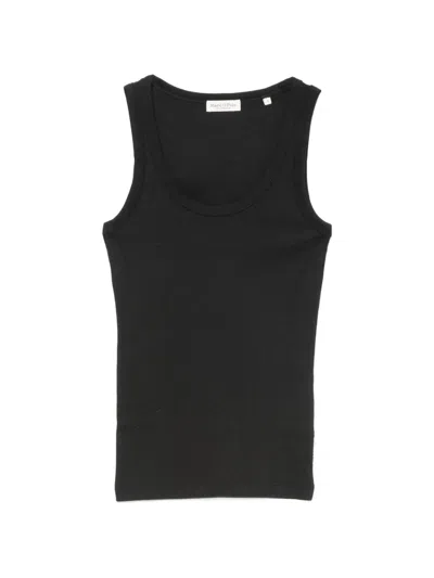 Marc O'polo Ribbed-knit Tank Top In Black