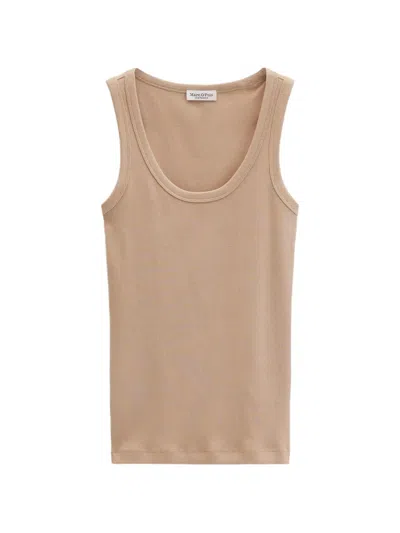 Marc O'polo Ribbed-knit Tank Top In Neutral