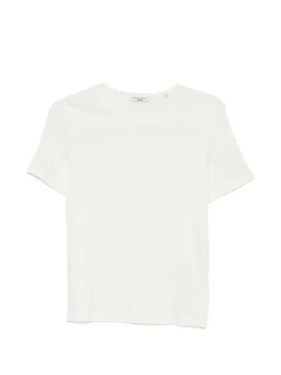 Marc O'polo Ribbed-knit T-shirt In White