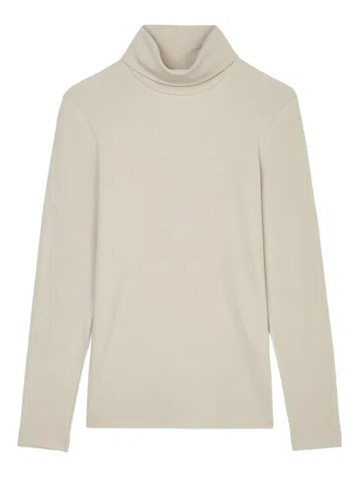 Marc O'polo Roll-neck Long-sleeve Top In Neutral