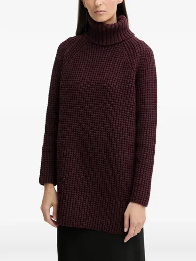 Marc O'polo Roll-neck Sweater In Burgundy
