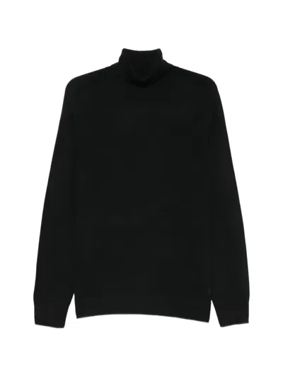 Marc O'polo Roll-neck Wool Sweater In Black