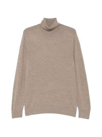 Marc O'polo Roll-neck Wool Sweater In Neutral