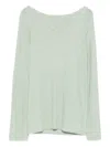 Marc O'polo Round-neck Long-sleeve Top In Green