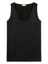Marc O'polo Satin-effect Sleeveless Tank Top In Black