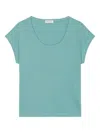Marc O'polo Scoop Neck Cap Sleeve T-shirt In Blue