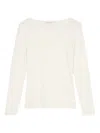 Marc O'polo Scoop-neck Long-sleeve Top In White