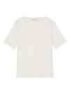 Marc O'polo Scoop-neck Short-sleeve T-shirt In White
