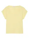 Marc O'polo Scoop-neck Short-sleeve T-shirt In Yellow